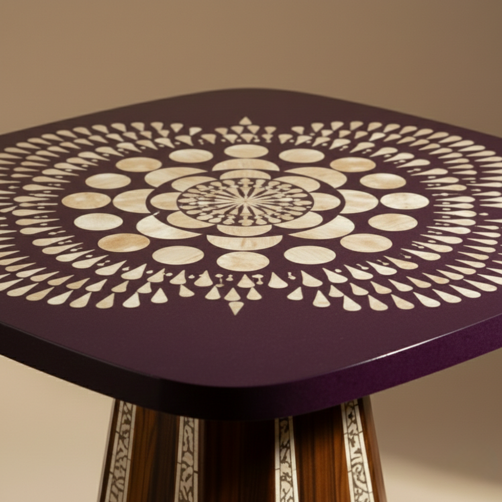The Celestial Mandala Bone Inlay Coffee Table
