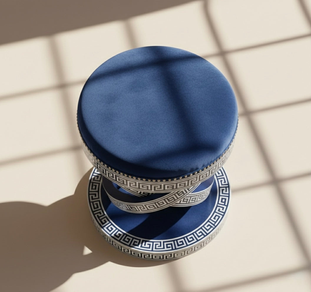 Greek Helix Bone Inlay Stool