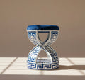 Azure Labyrinth Bone Inlay Stool