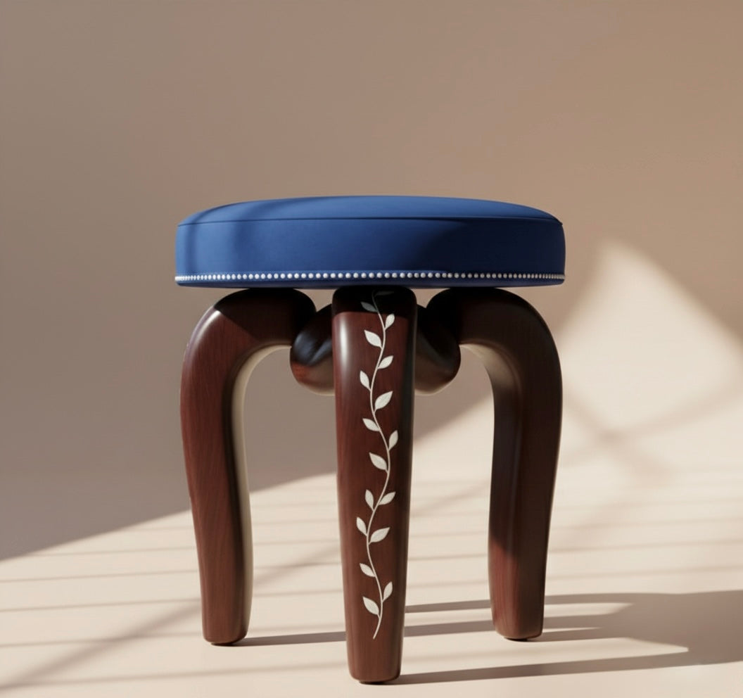 The Azure Vine Stool