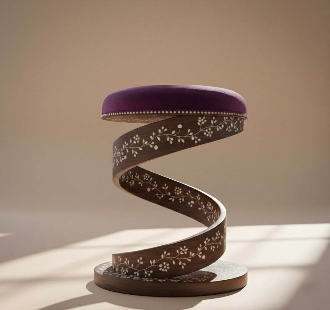 The Amethyst Spiral Stool