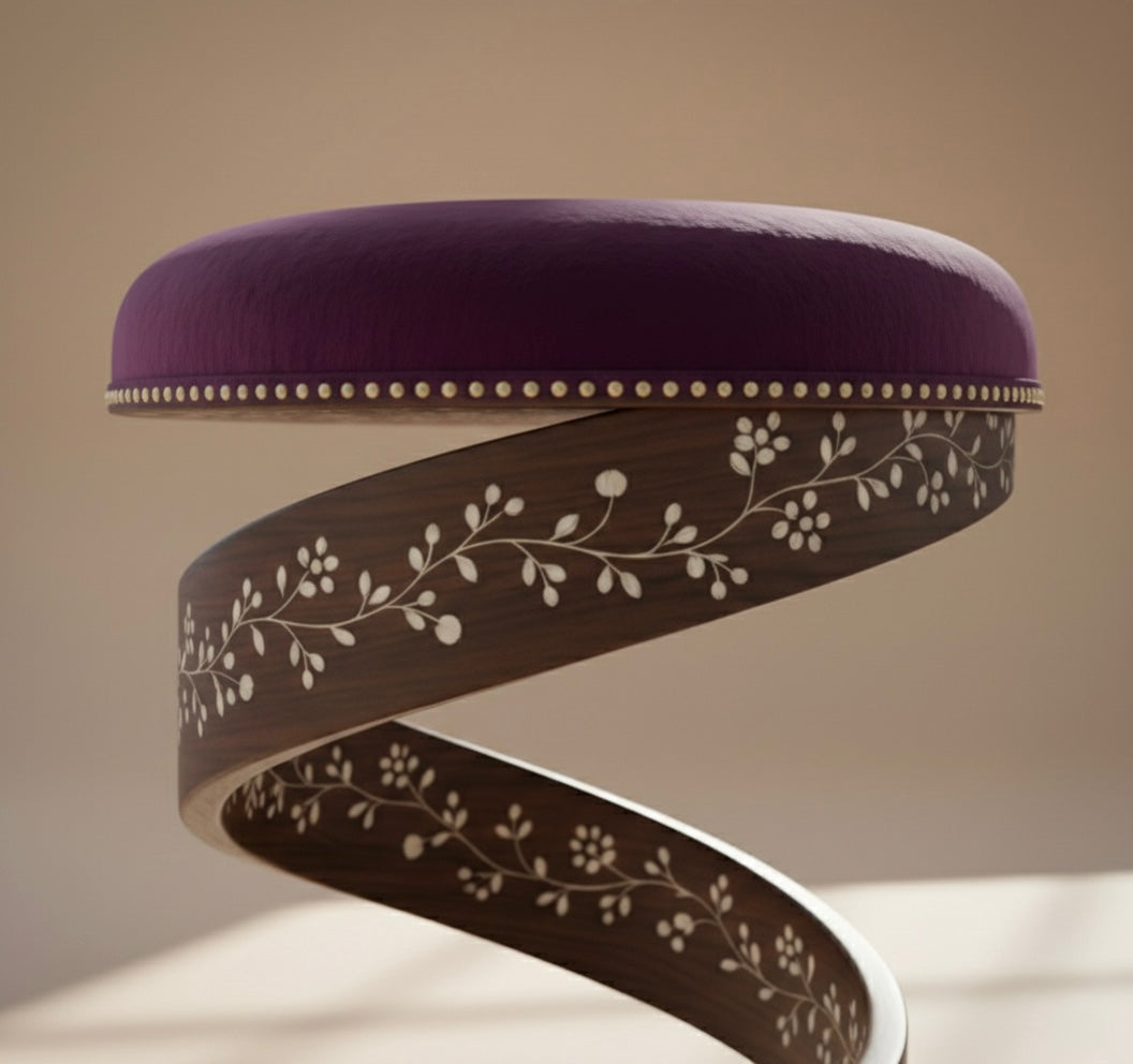 The Amethyst Spiral Stool