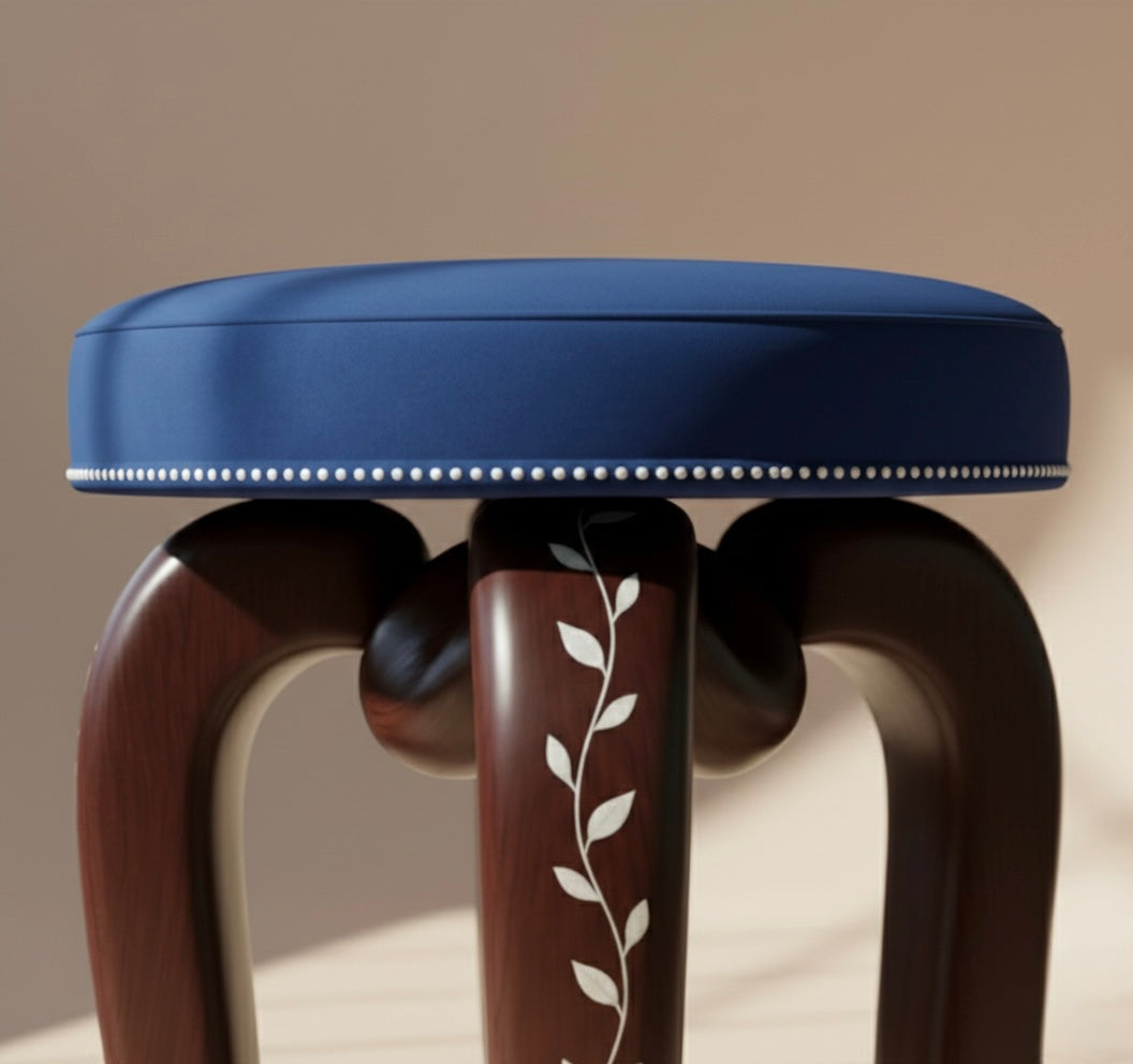 The Azure Vine Stool