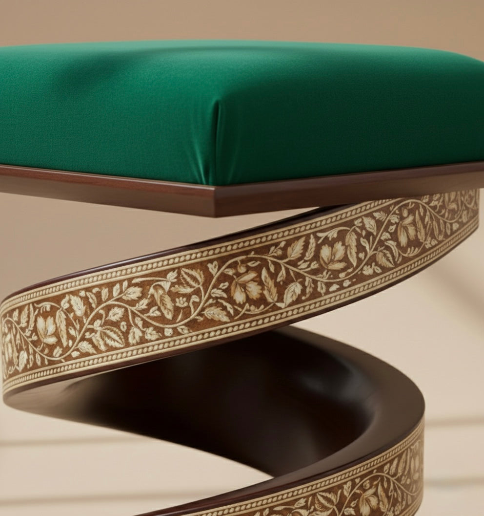 The Emerald Helix Stool