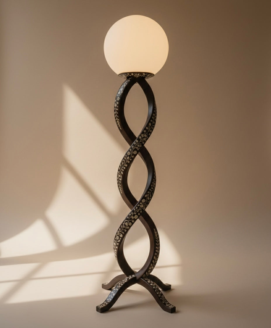 Vine-Entwined Floor Lamp