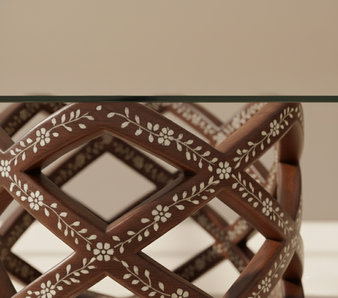 The Dune Wave Bone Inlay Coffee Table