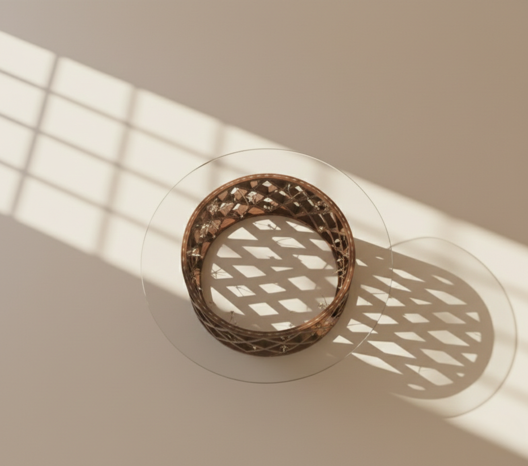 The Diamond Lattice Bone Inlay Coffee Table