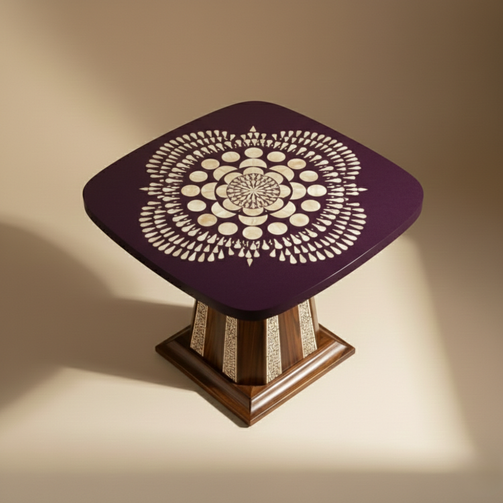 The Celestial Mandala Bone Inlay Coffee Table