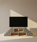 Royal Staircase Blossom Bone Inlay TV Stand