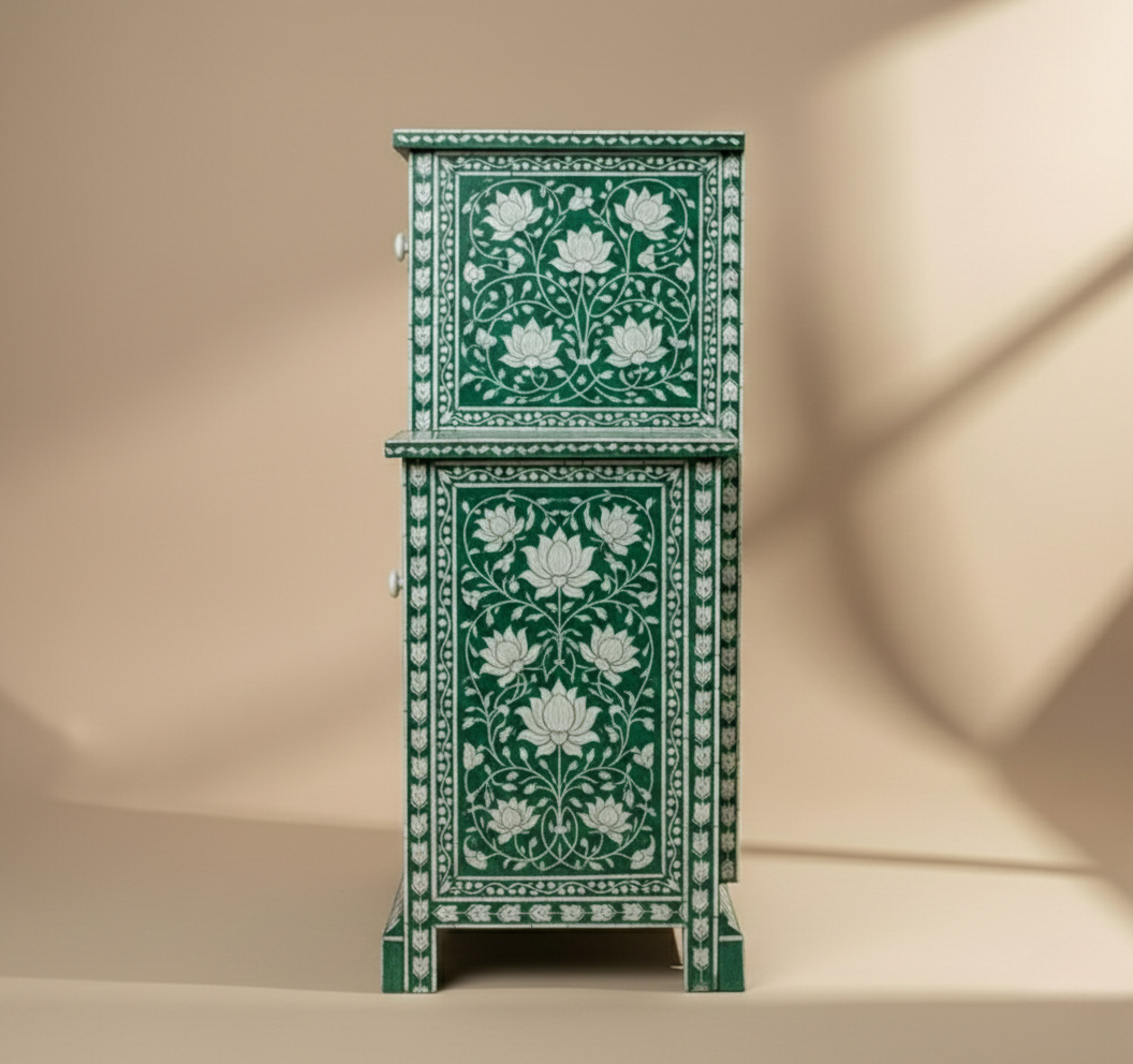 The Verdant Lotus Wing Cabinet