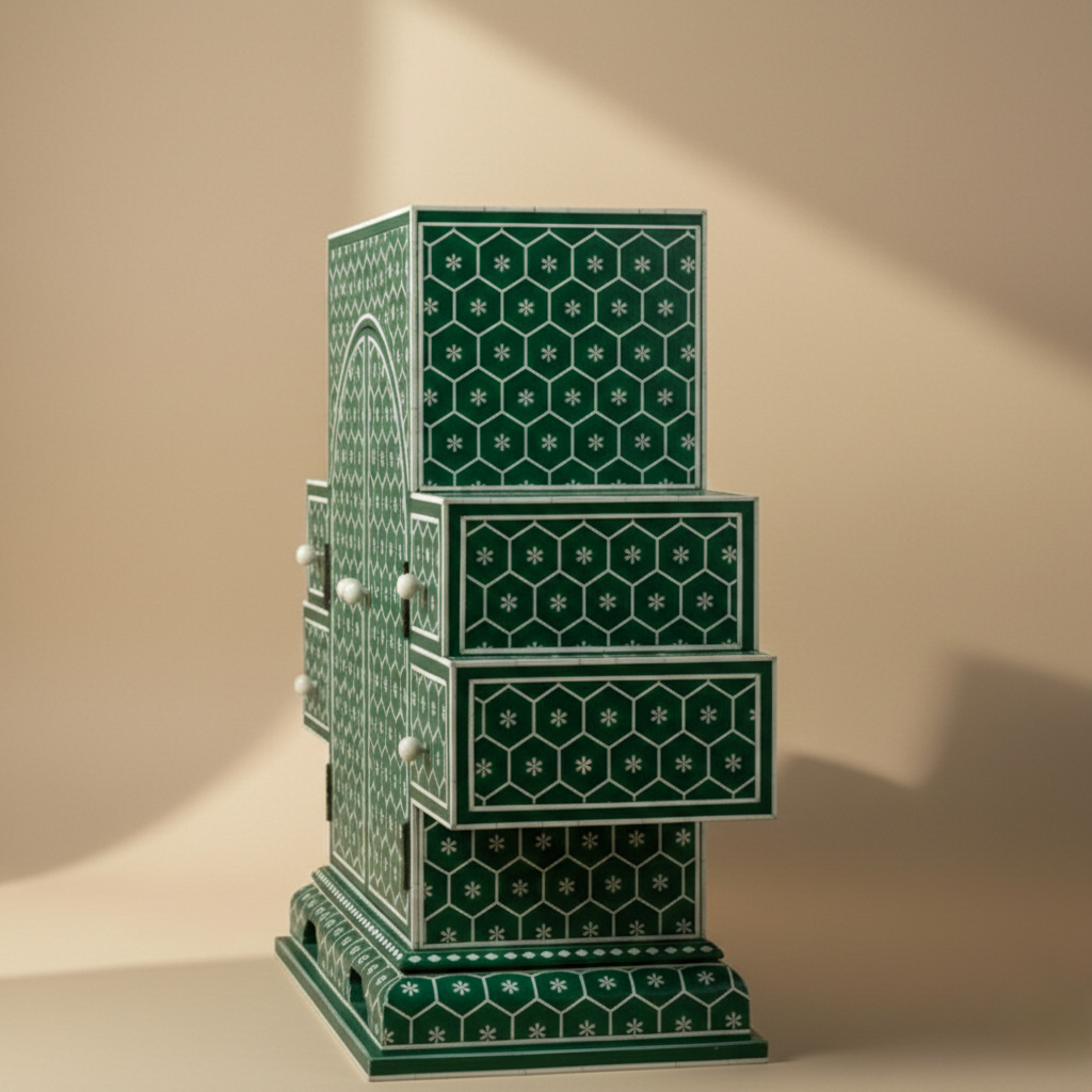 The Malachite Honeycomb Wing Cabinet