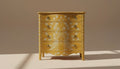 Citrine Plume Bone Inlay Chest Drawer