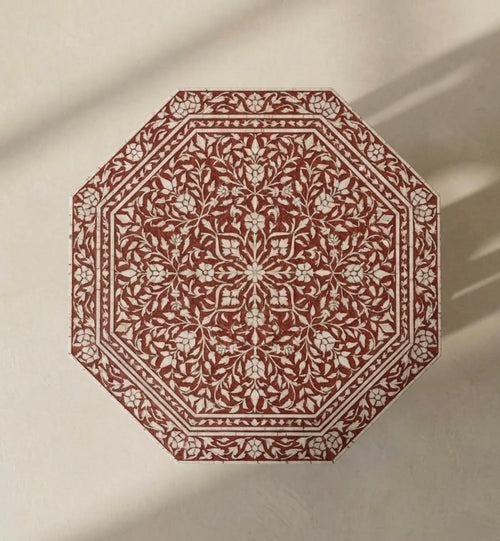 Crimson Moorish Side Table