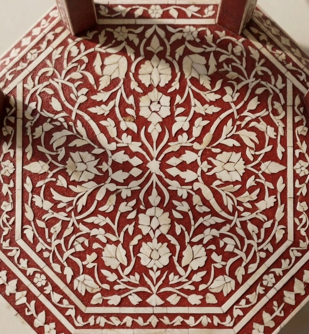 Crimson Moorish Side Table