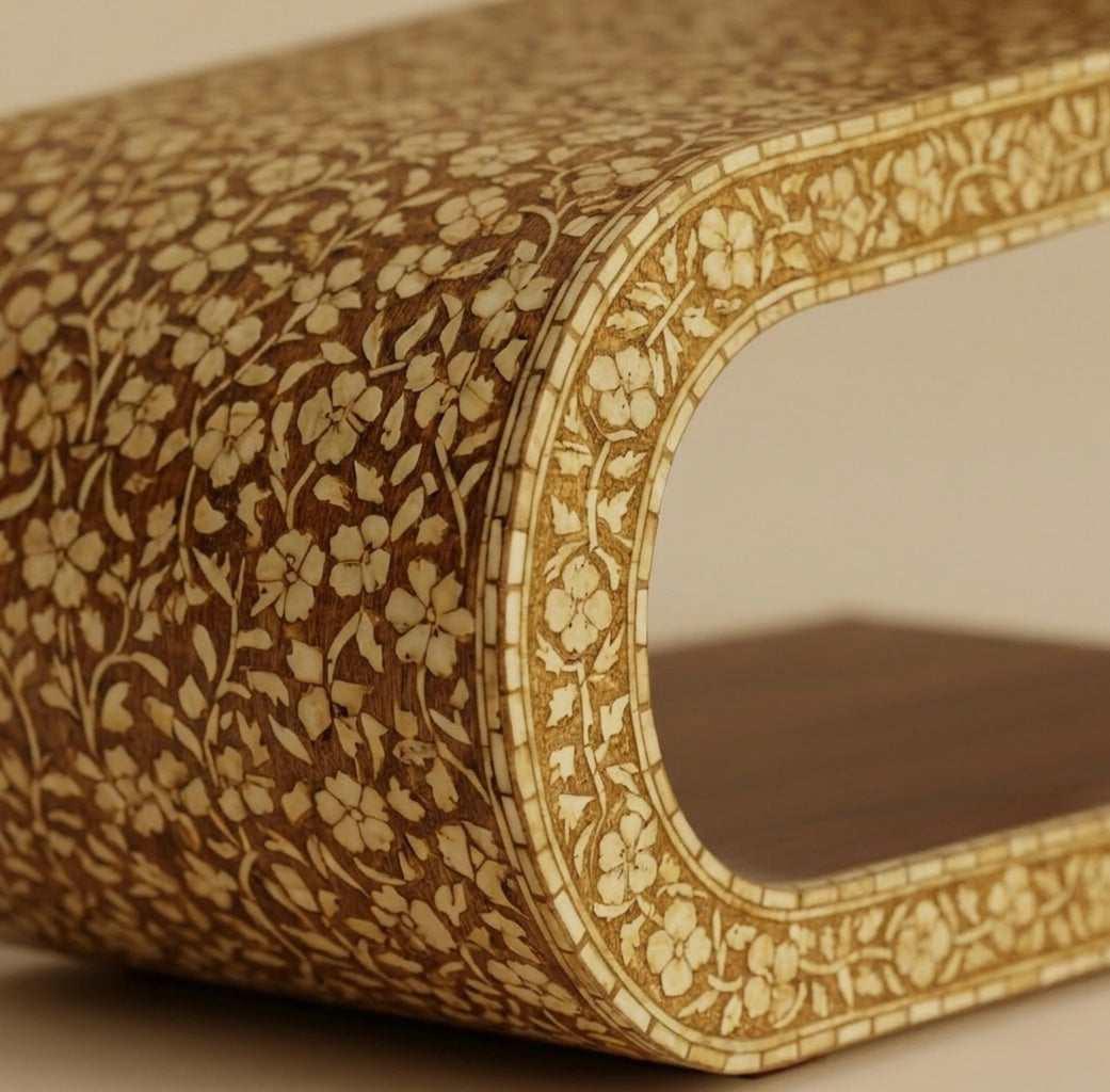 Serpentine Scroll Side Table