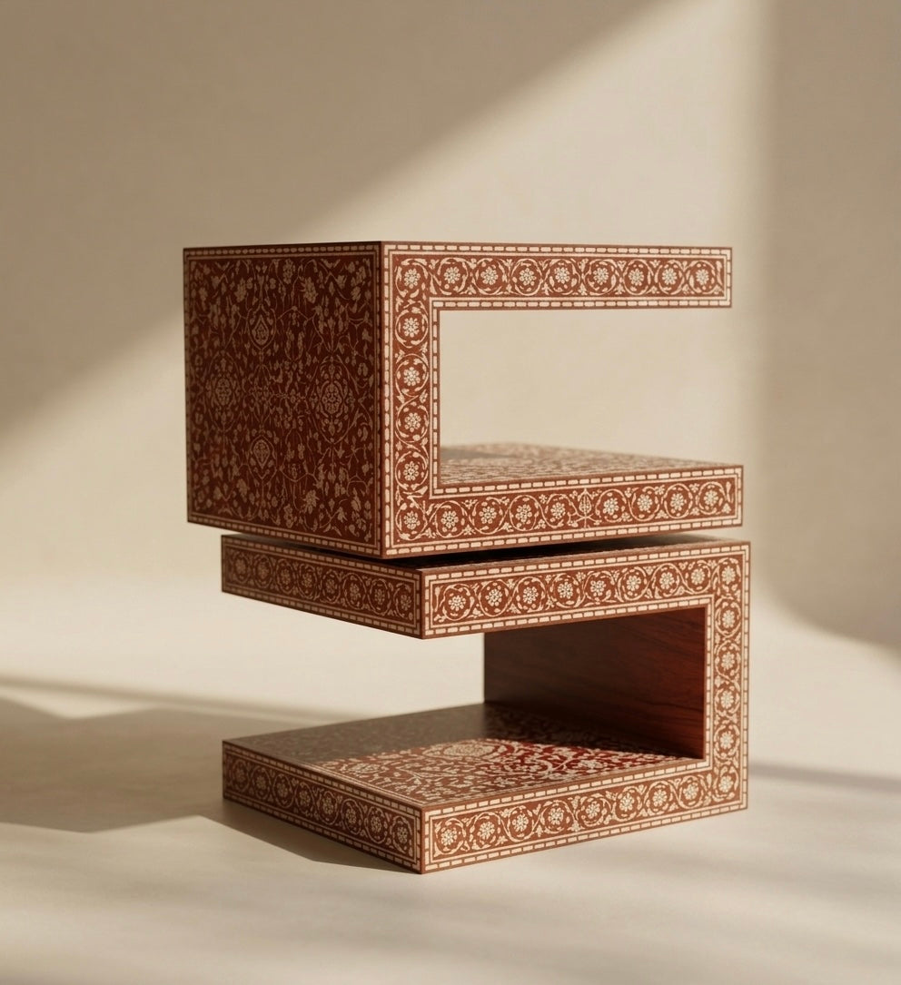Geometric Prism End Table