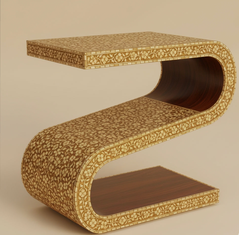 Serpentine Scroll Side Table