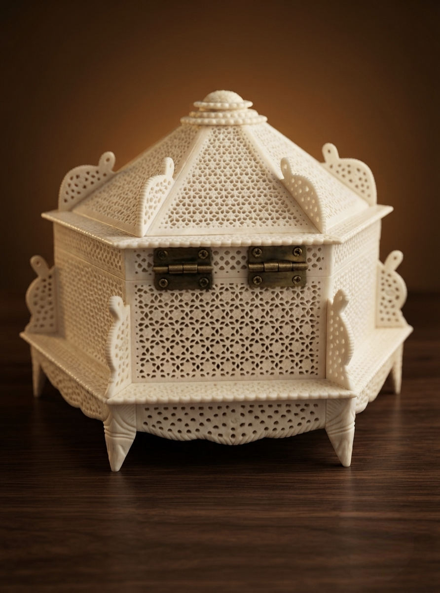 Royal Palace Bone Inlay Handcrafted Jewellery Box