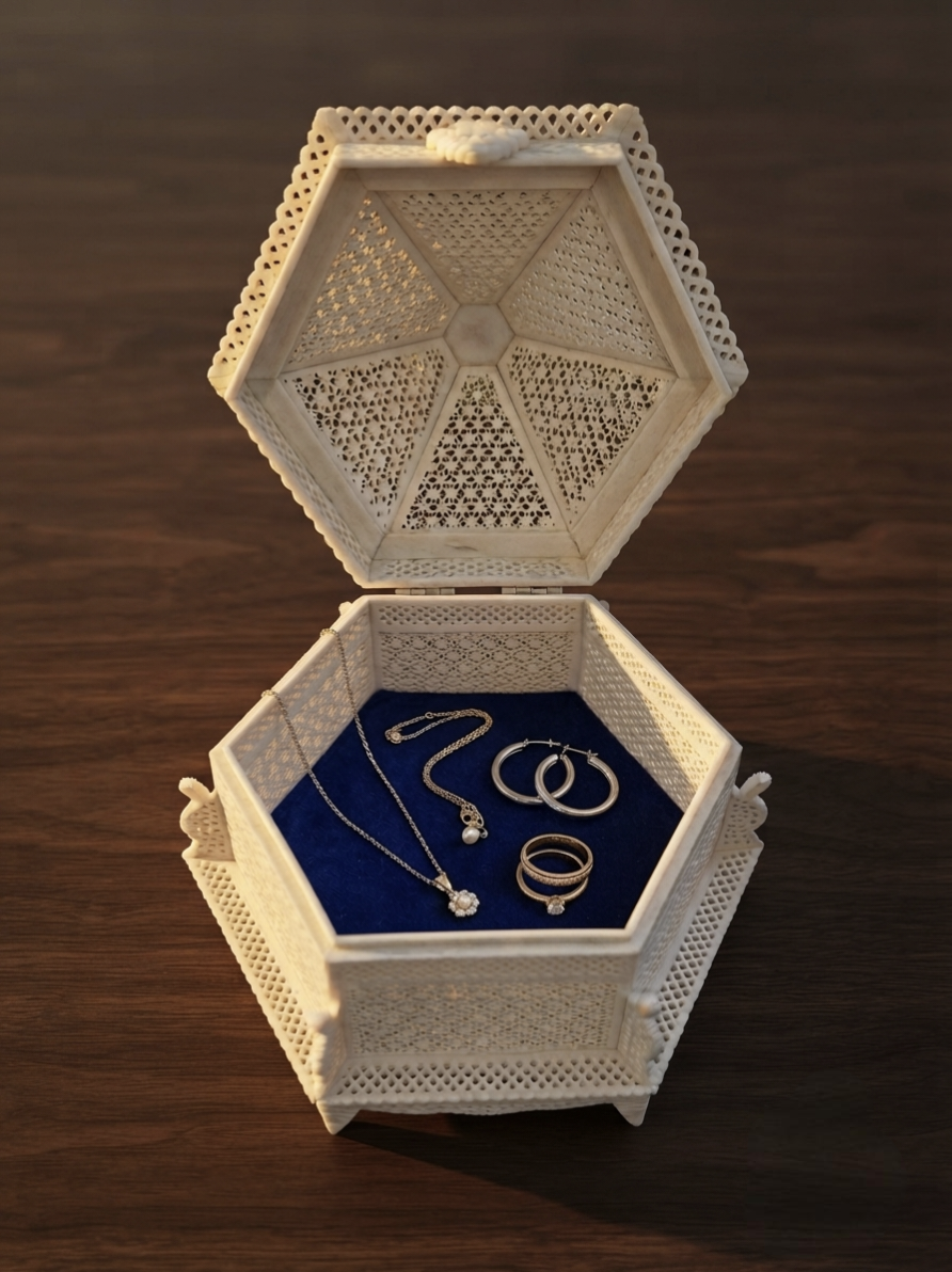 Royal Palace Bone Inlay Handcrafted Jewellery Box