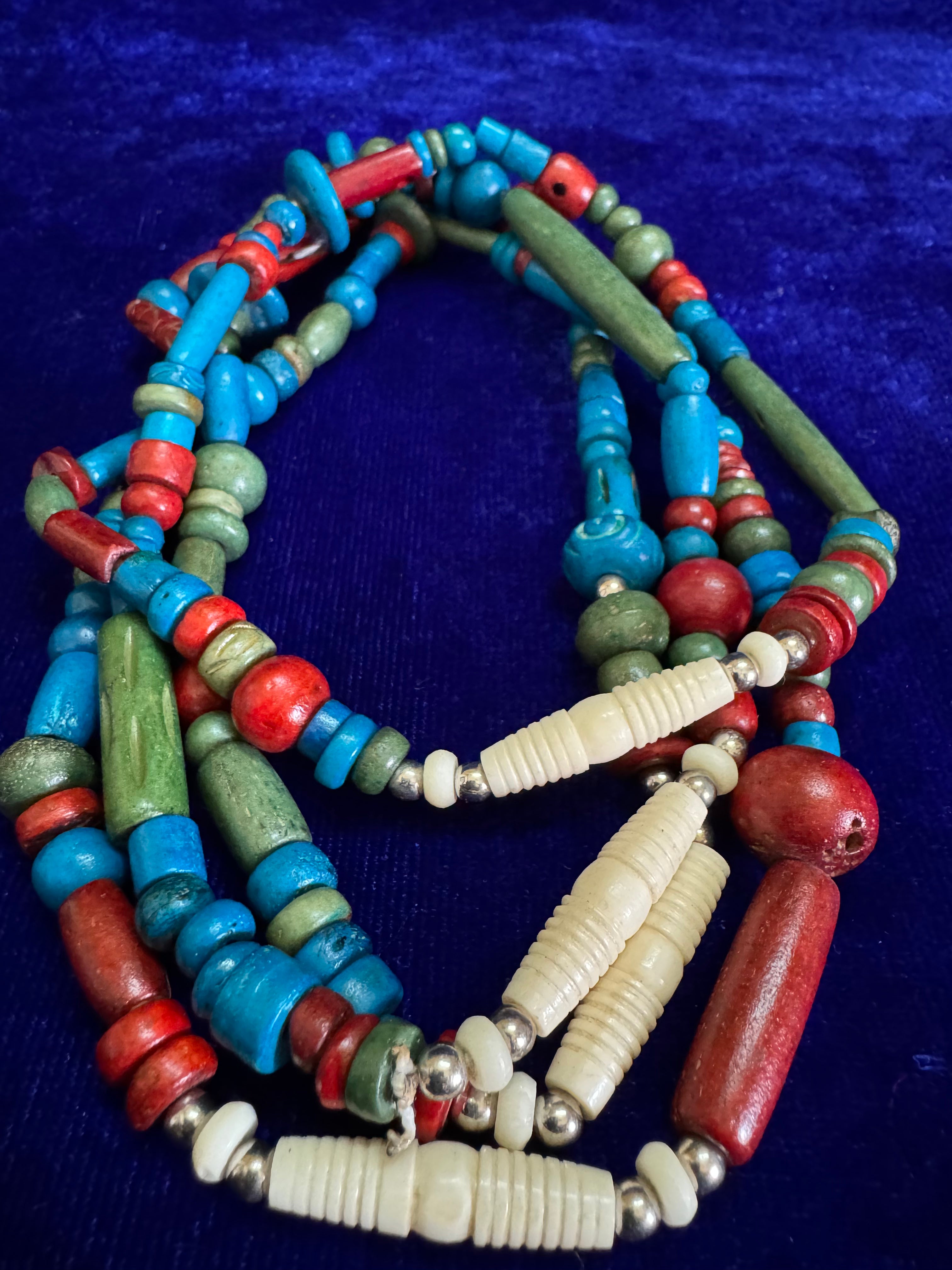 The Tribal Mosaic Mala Bone