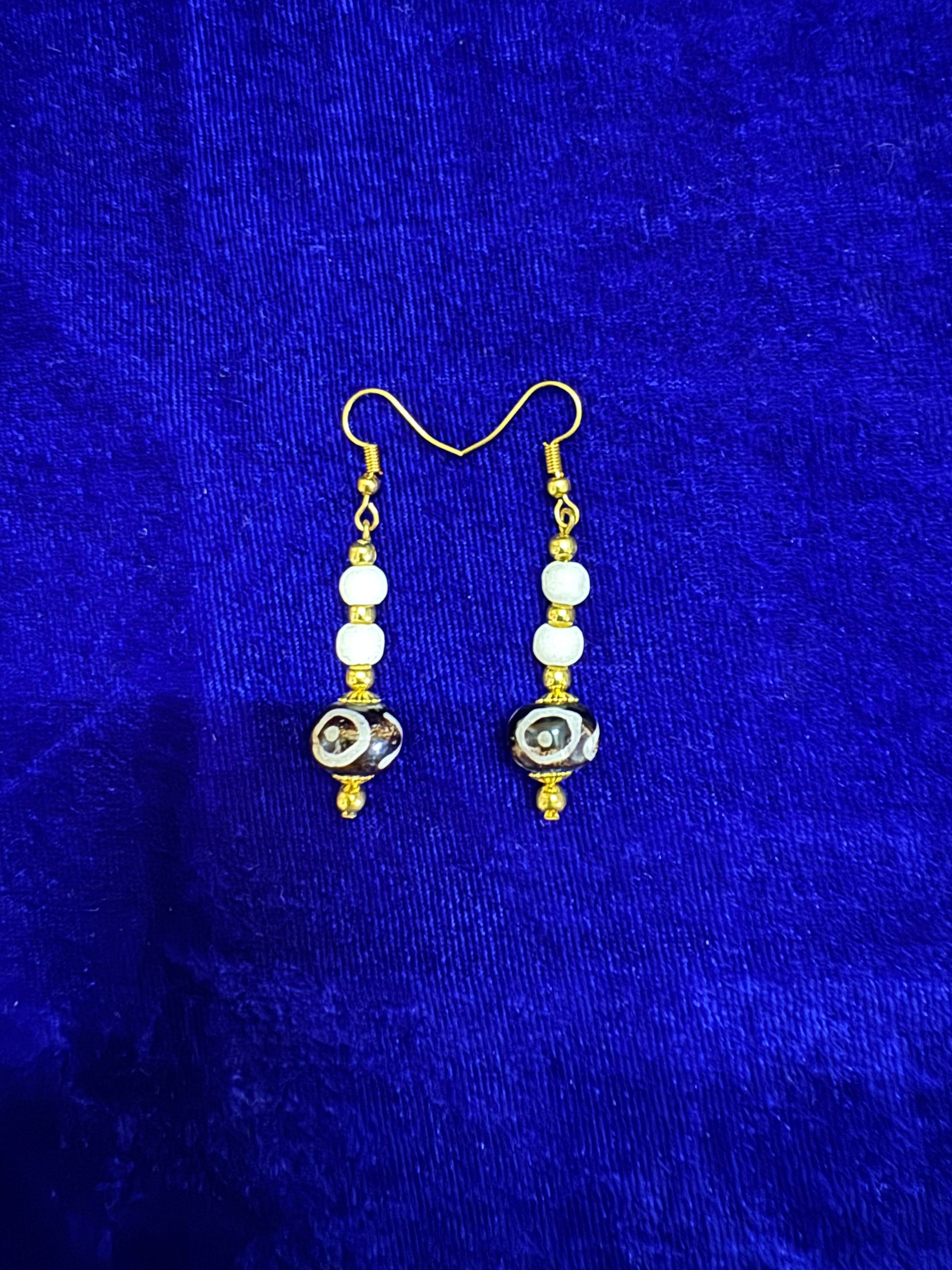 OrbitBead Bone Earrings