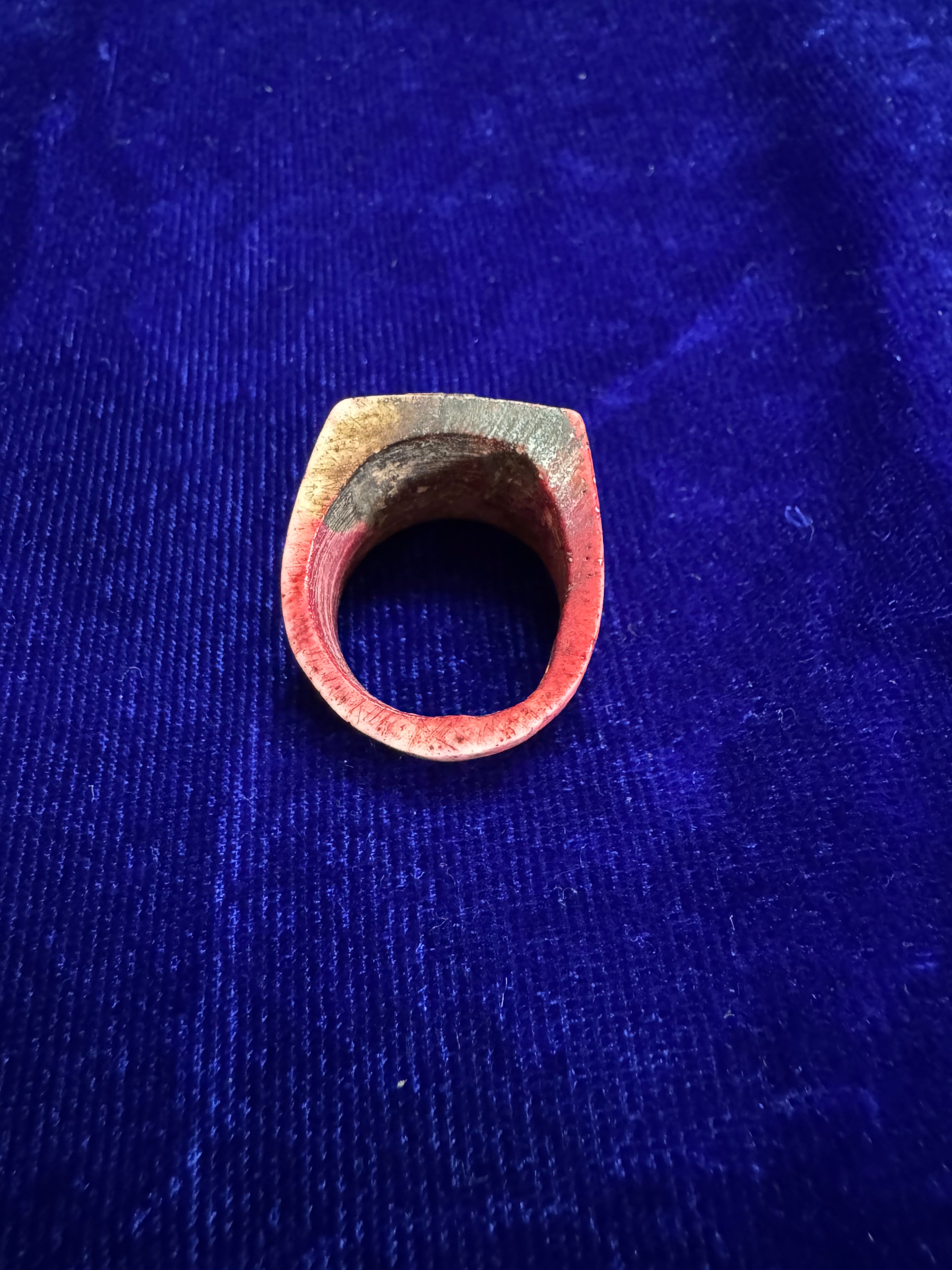 Crimson Vein Bone Ring