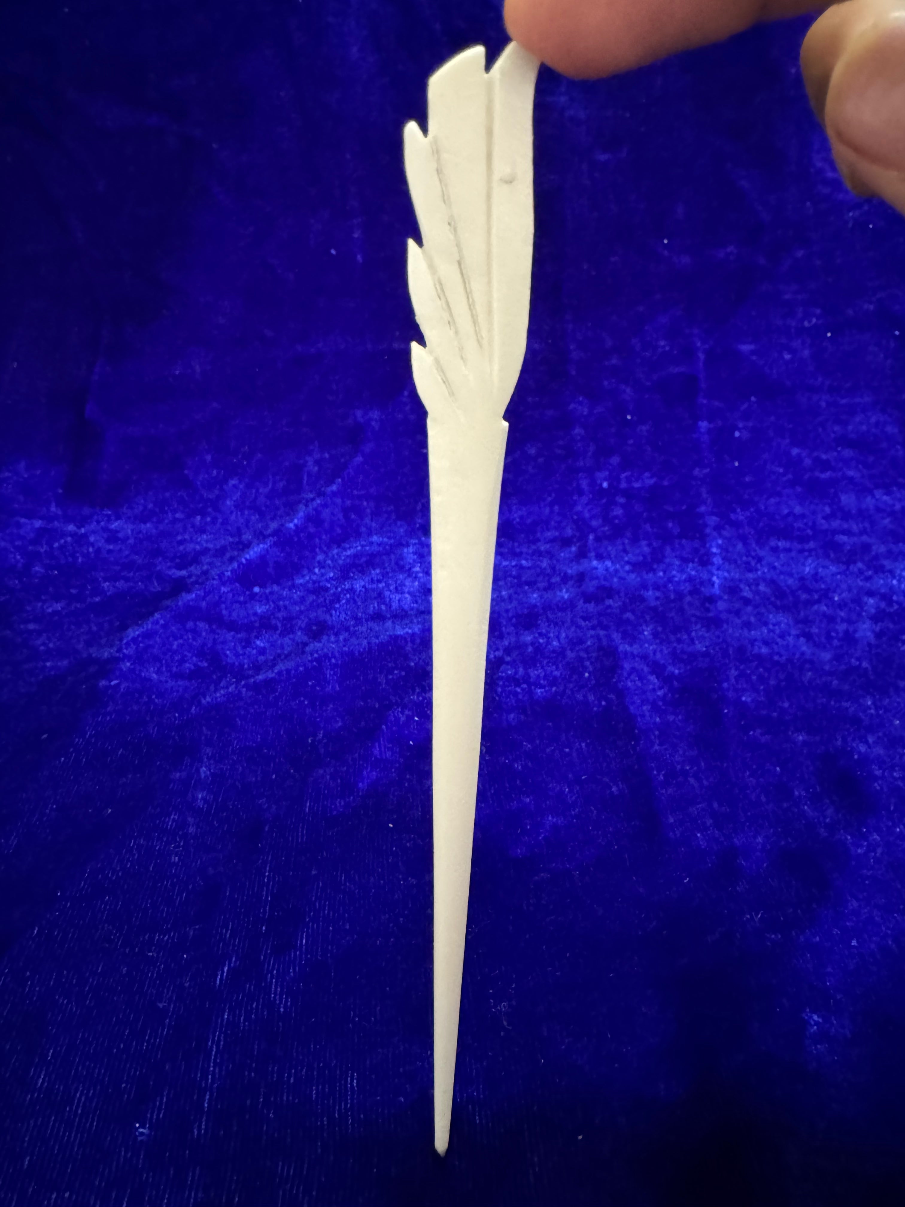 Feather Glide Bone Hair Pin