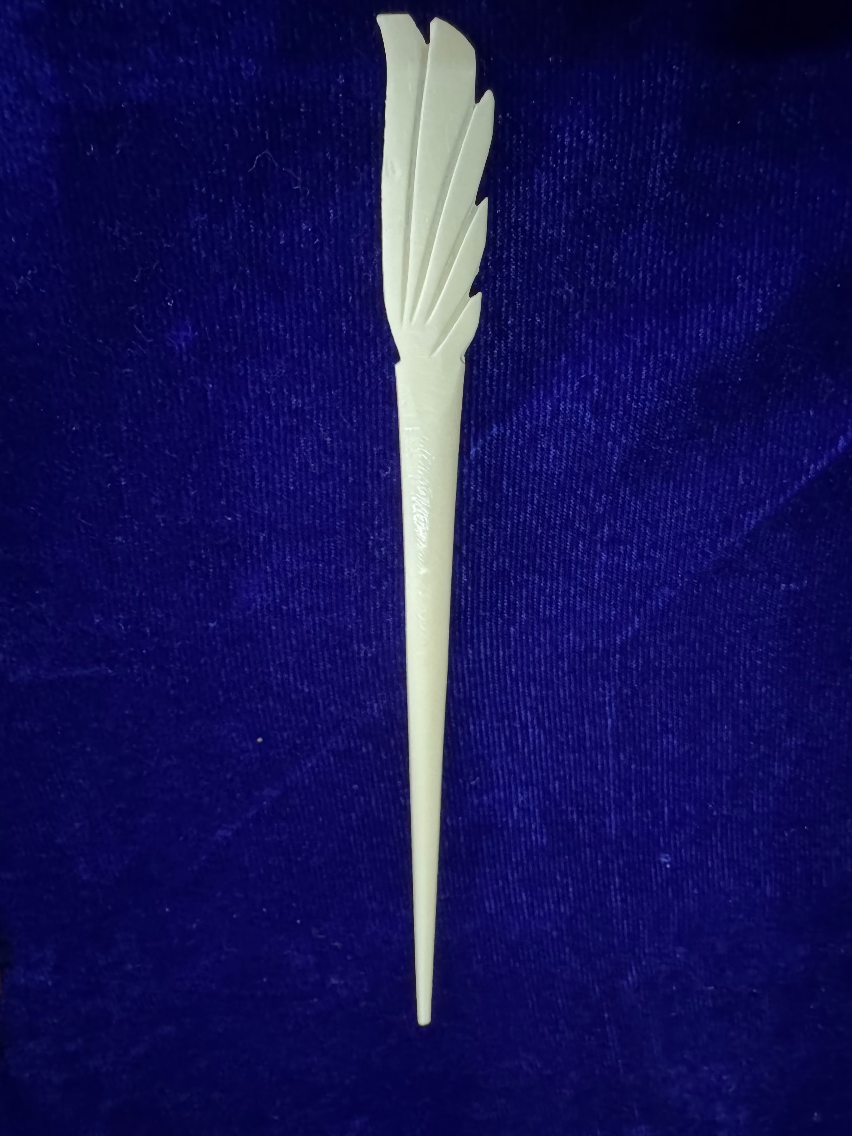 Feather Glide Bone Hair Pin