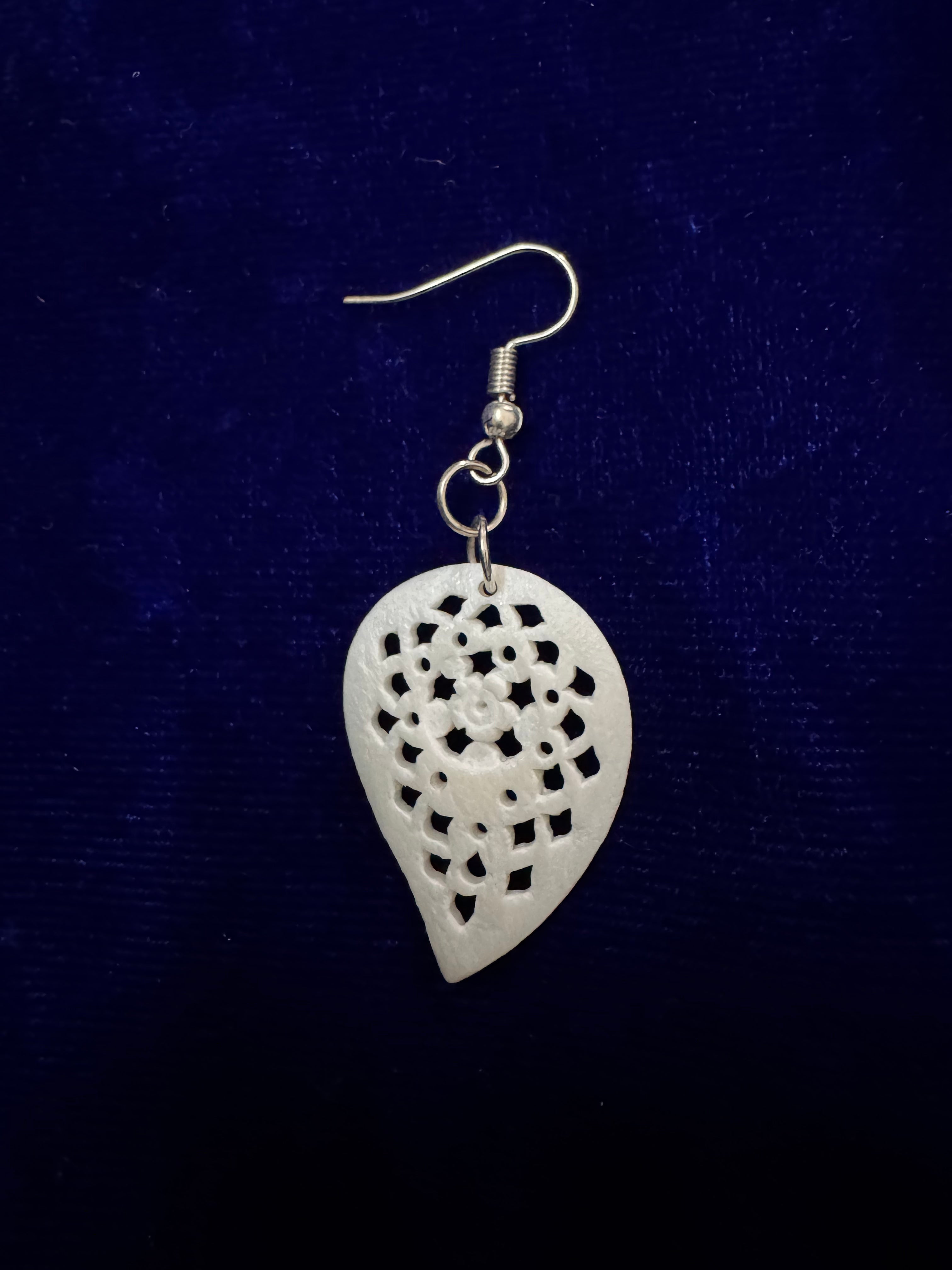 Laceleaf Bone Earrings