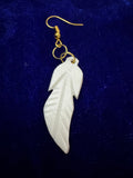 Sylvara Feather Drops Earrings Bone