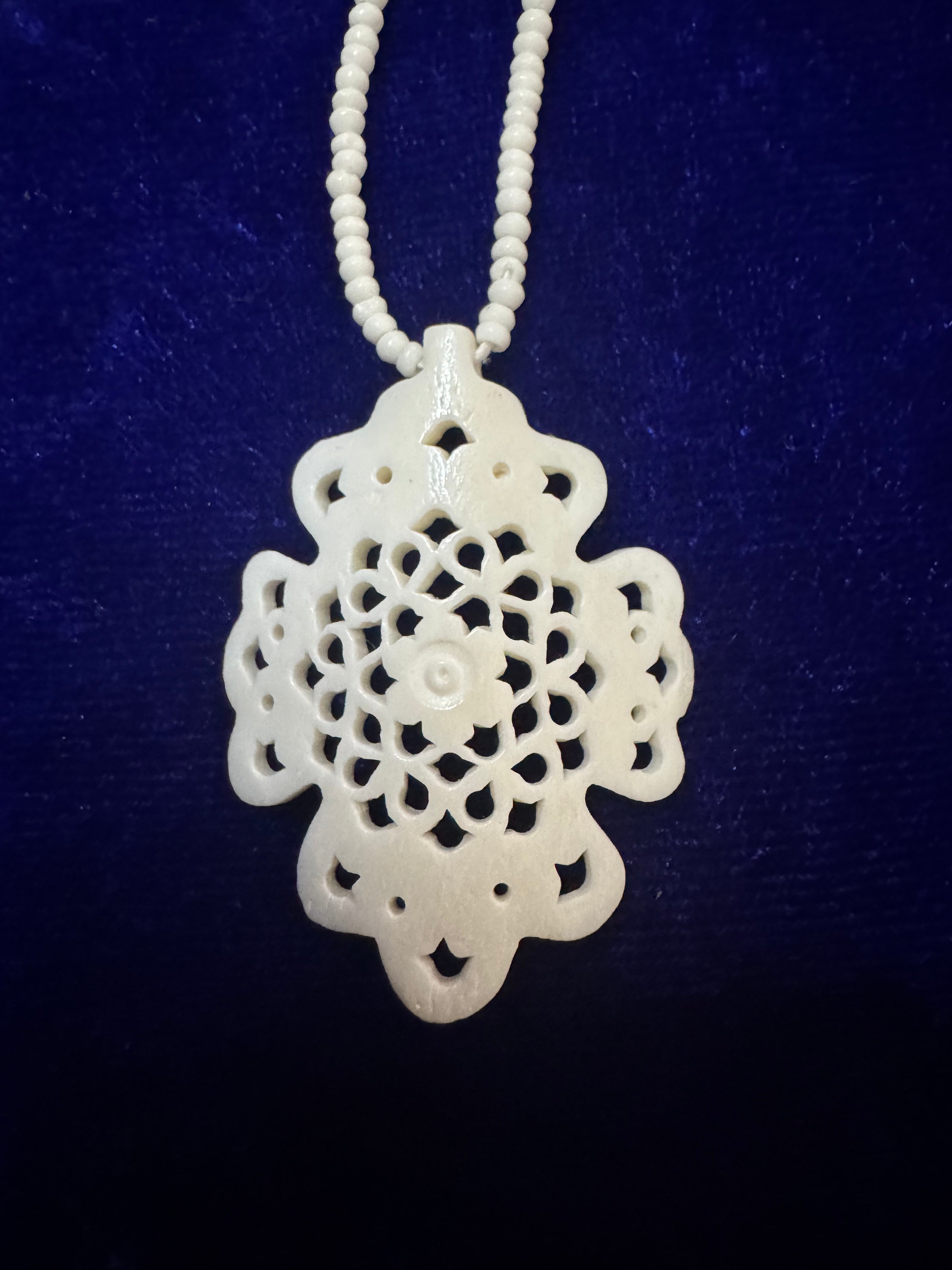 Elaris Mandala Pendant Bone