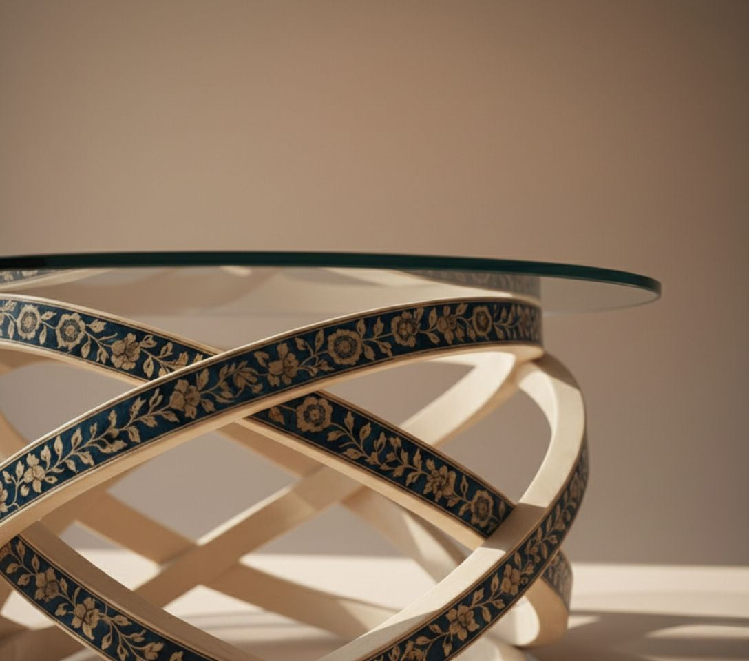 The Celestial Orbit Bone Inlay Coffee Table