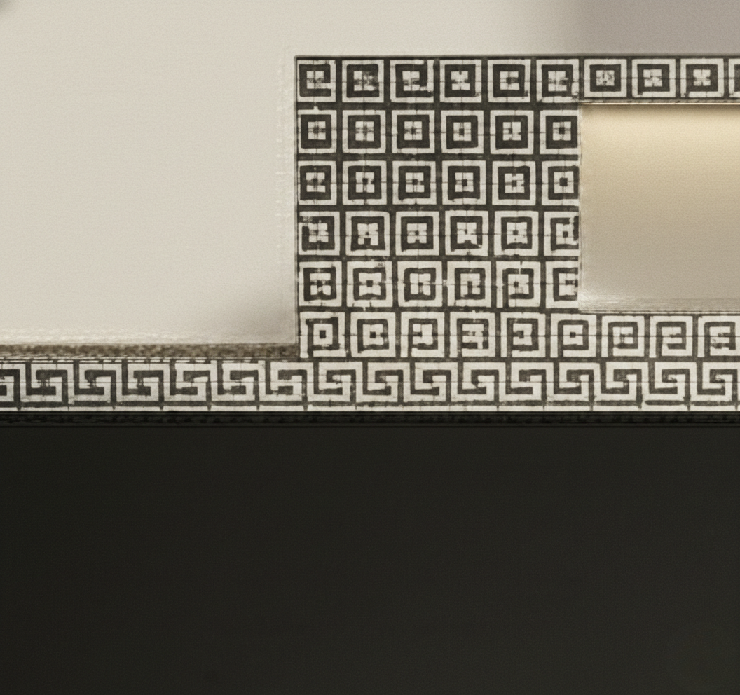 Grand Mosaic Infinity Bone Inlay TV Stand