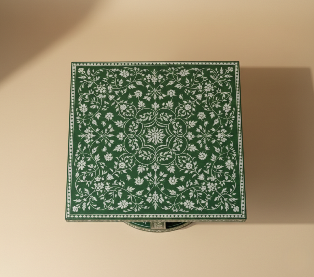 The Emerald Vine Bone Inlay Coffee Table