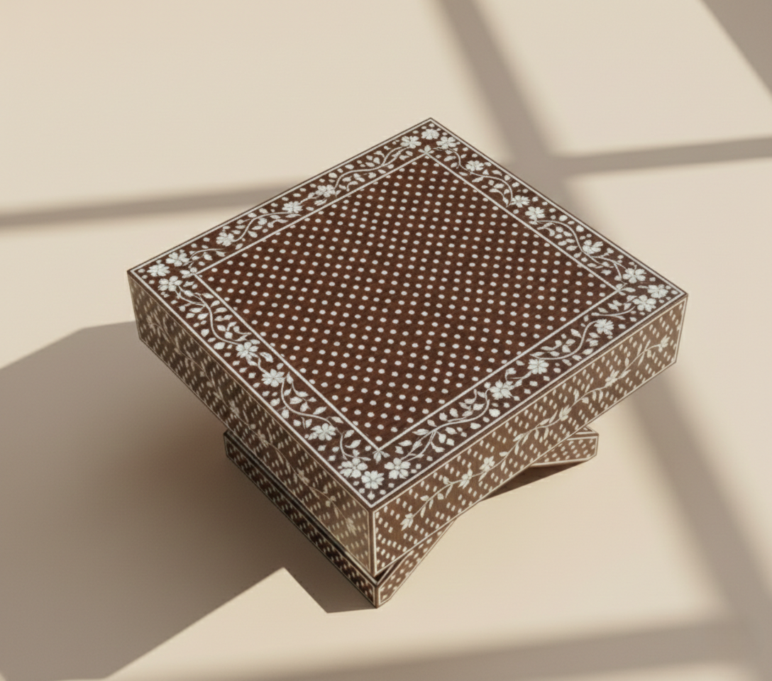 The Diamond Trellis Bone Inlay Coffee Table