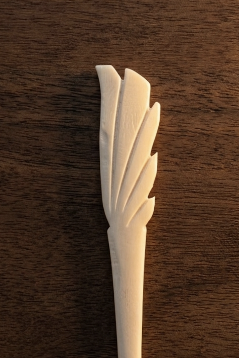 Feather Glide Bone Hair Pin