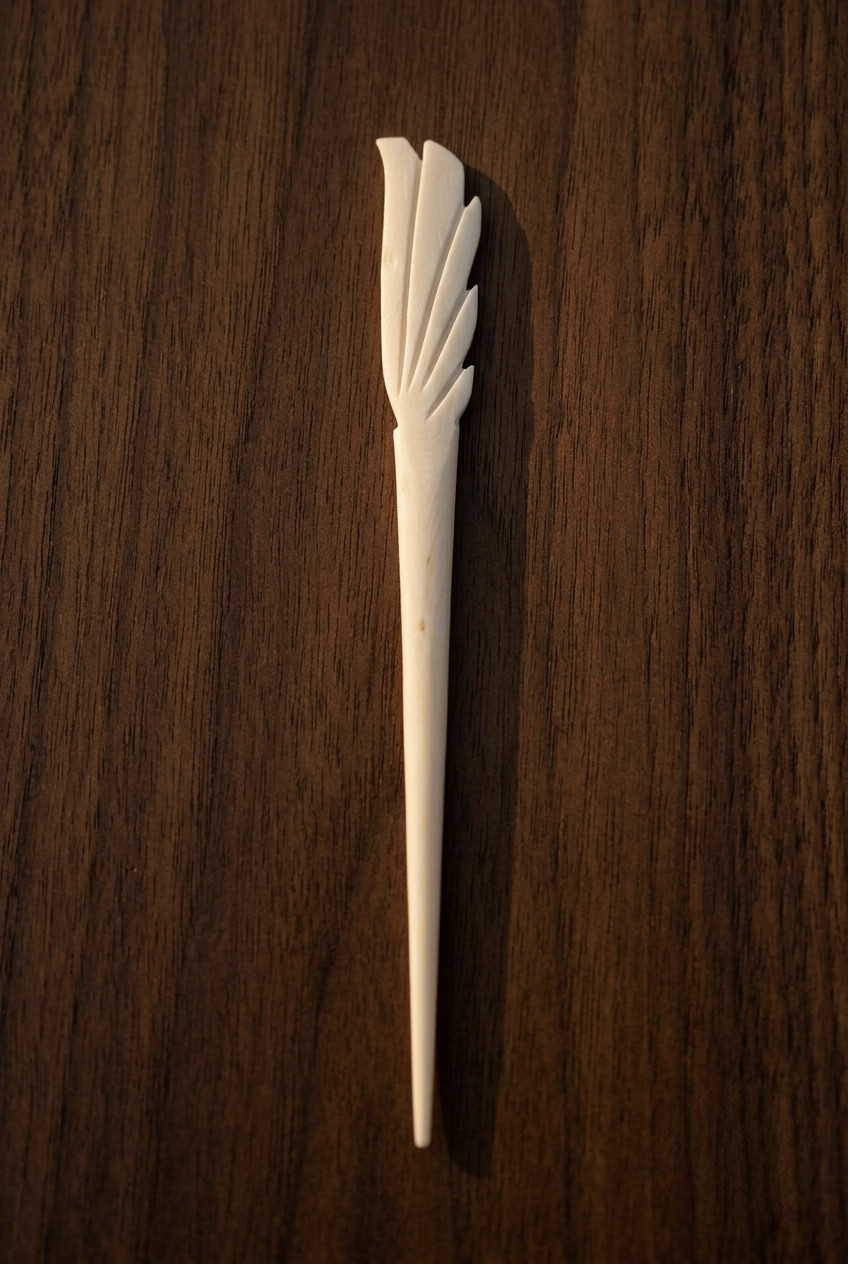 Feather Glide Bone Hair Pin