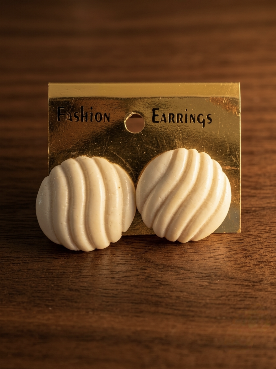 Lunara Shell Studs Earrings Bone