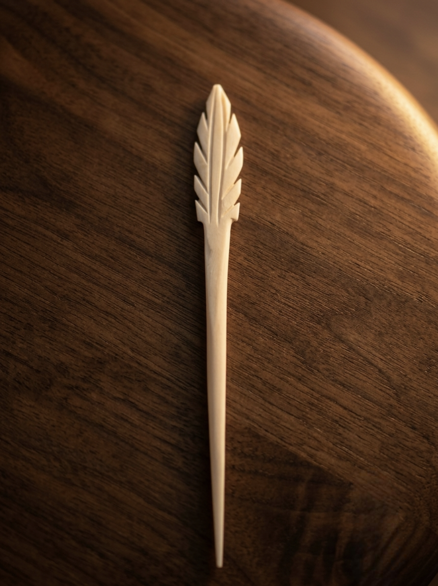 The Leave Hair Pin Stick Bone