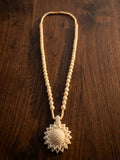 Sunflower Bone Inlay Necklace