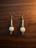 Azure Bloom Bone Earrings