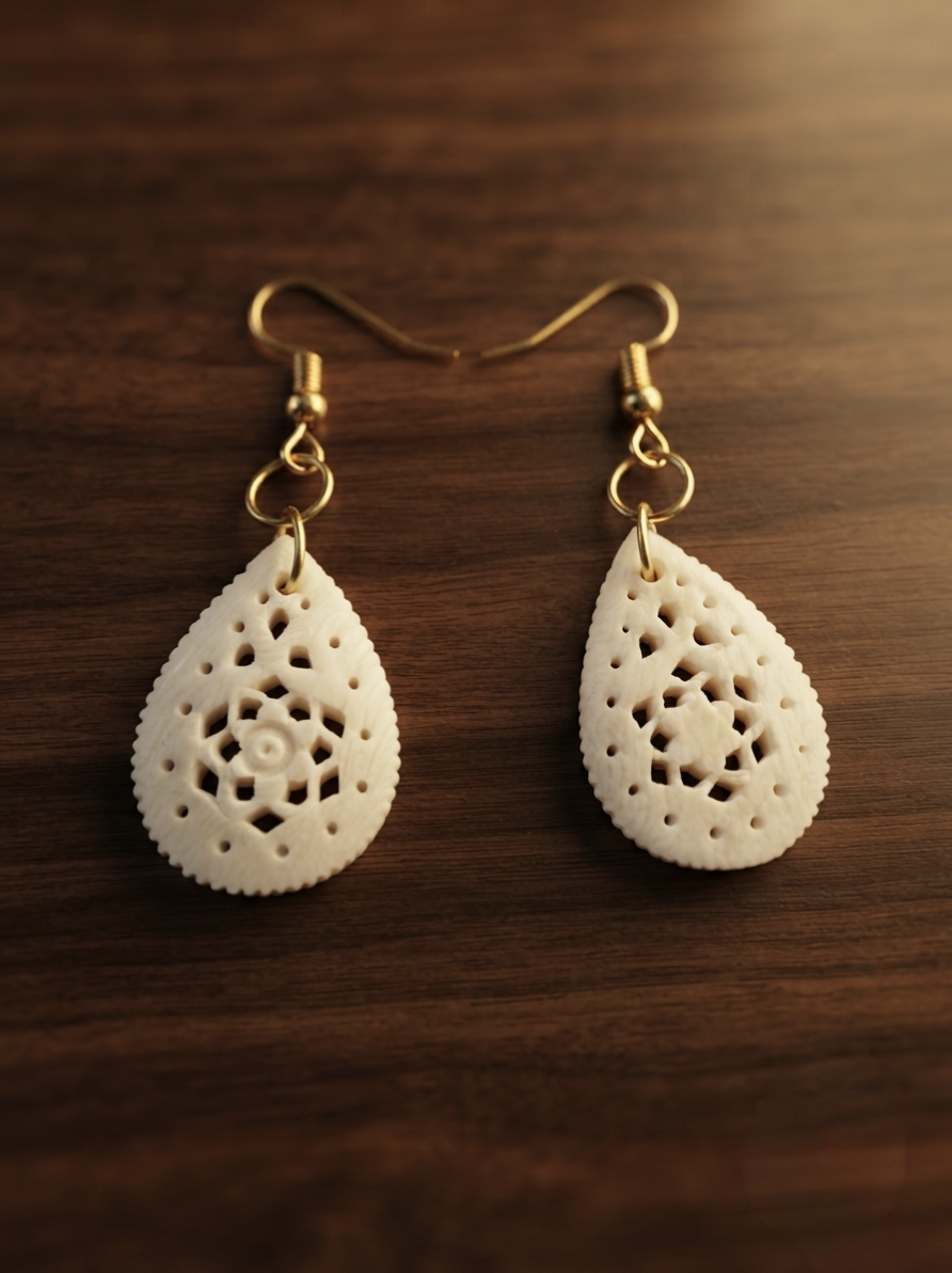 Auralis Filigree Drops Bone