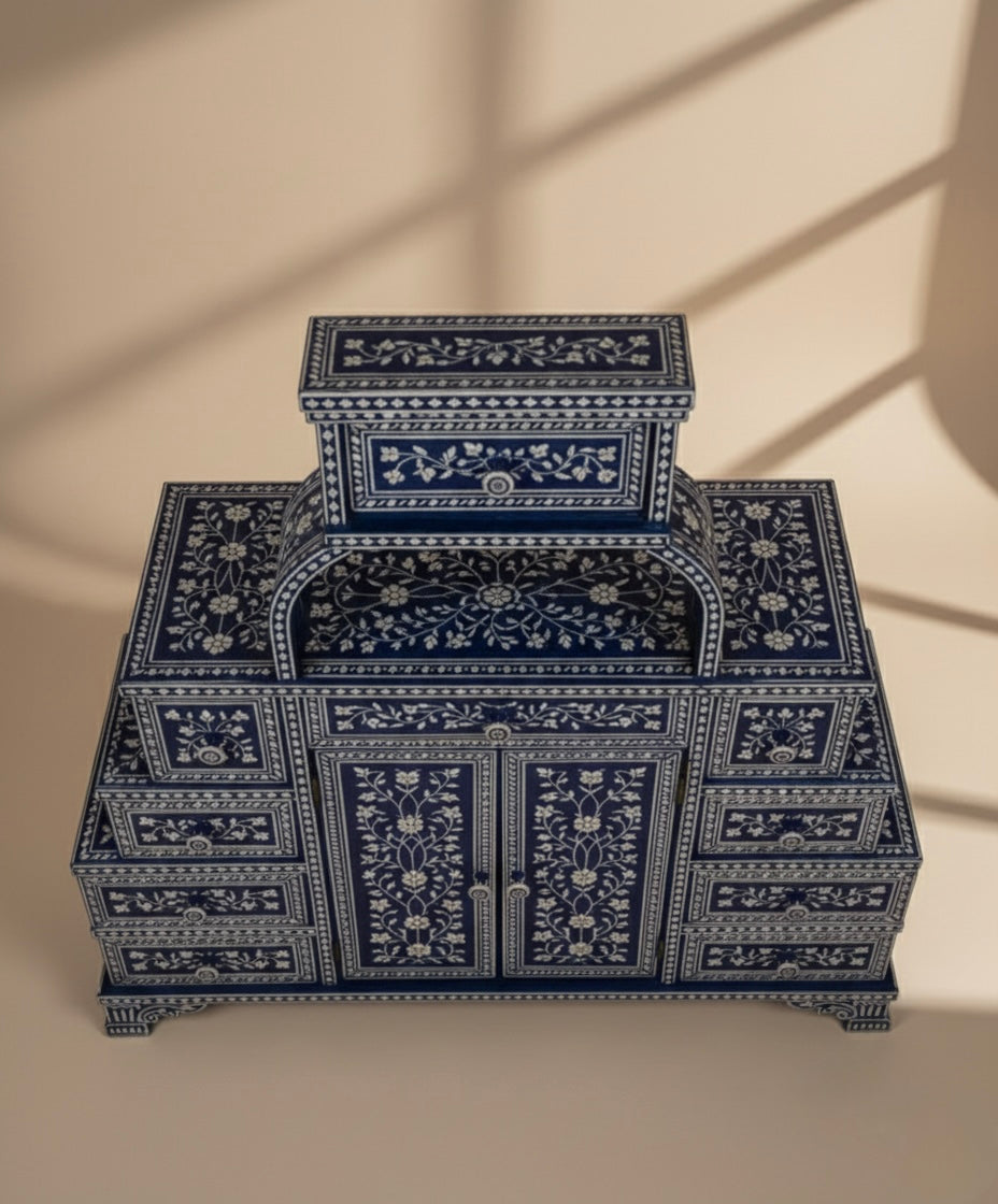 The Indigo Throne-Top Tiered Cabinet