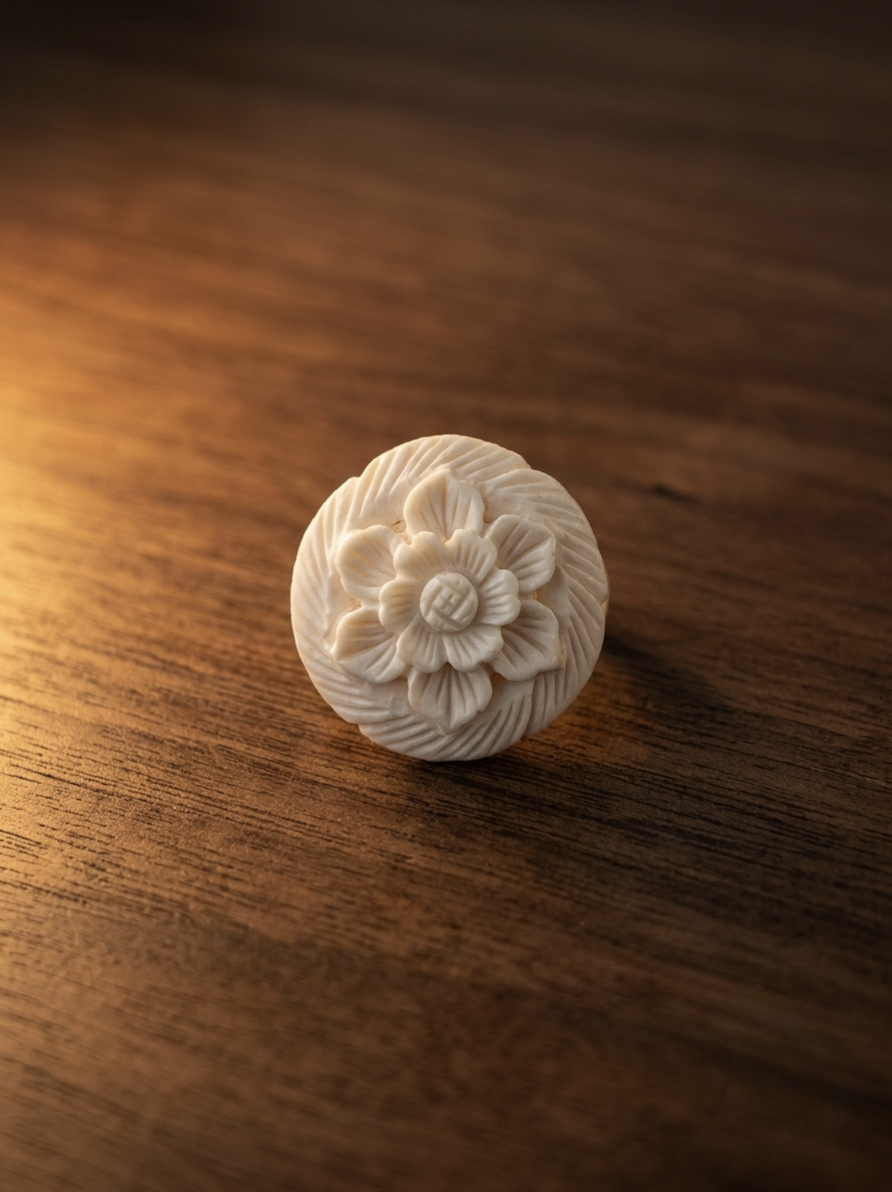 Petal Carve Bone Ring