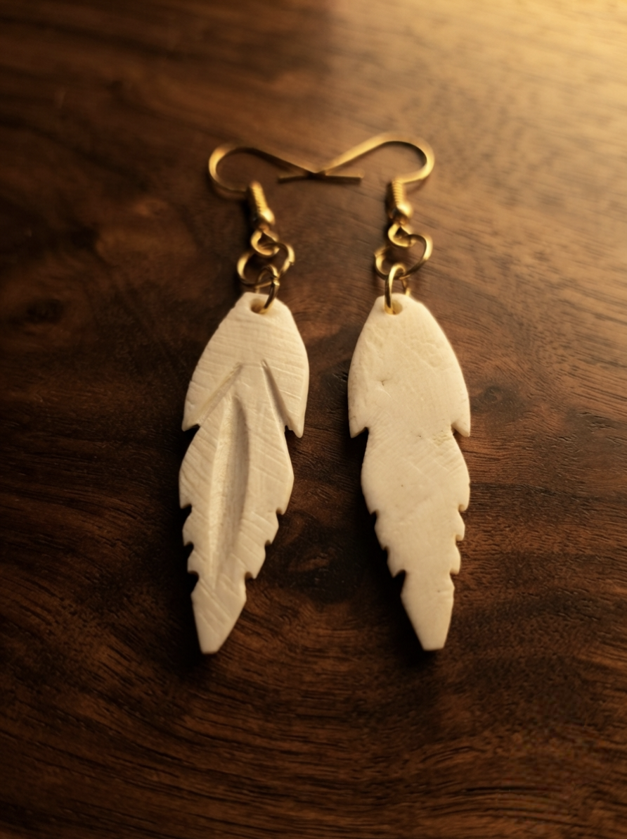 Aerithra Feather Drops Earrings