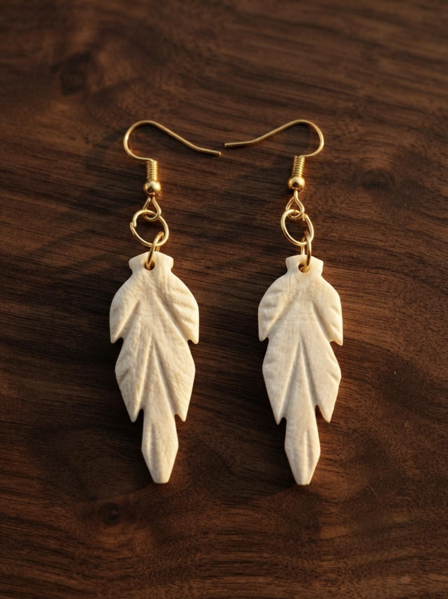 Aetherleaf Dangles Earrings Bone