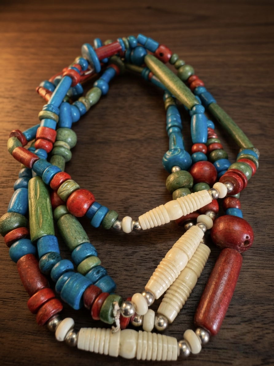 The Tribal Mosaic Mala Bone