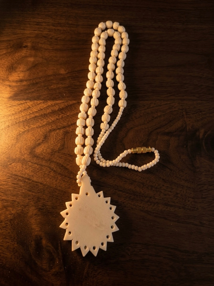 Sunflower Bone Inlay Necklace