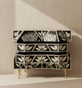 Noir Botanical Crest Bone Inlay Chest