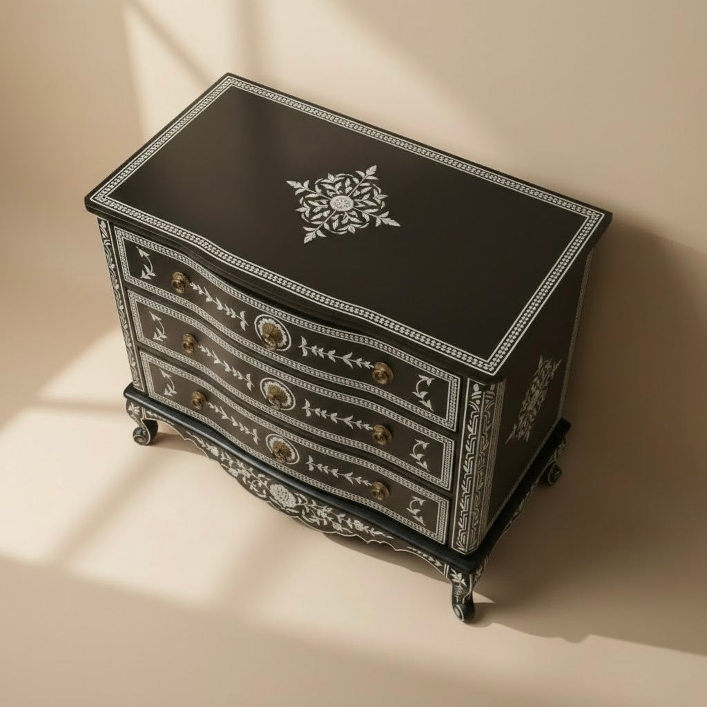 Midnight Blossom Inlay Chest